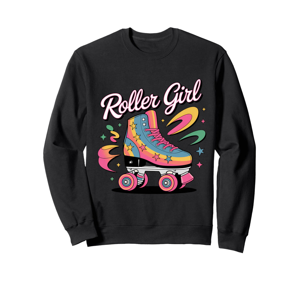 Roller Skater Roller Skating 70S 90S Sweatshirt - Aesthetic Graphic Unisex - T-Shirt, Sweatshirt, Hoodie