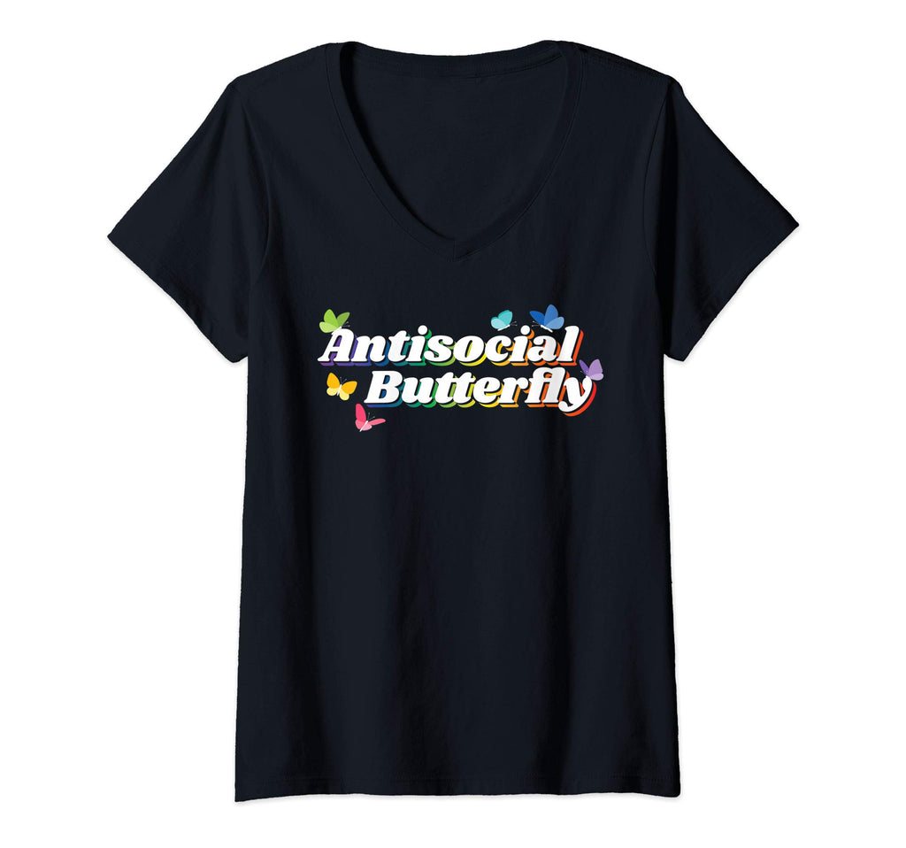 Womens Rainbow Introvert Antisocial T-Shirt - Streetwear Style for Adults - T-Shirt, Sweatshirt, Hoodie