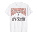 Raised 90S Country Music Leopard T-Shirt - Aesthetic Graphic for Adults - T-Shirt, Sweatshirt, Hoodie
