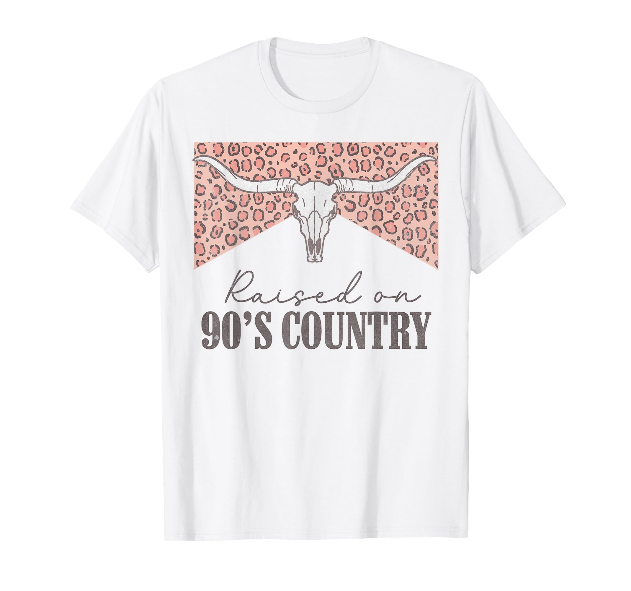 Raised 90S Country Music Leopard T-Shirt - Aesthetic Graphic for Adults - T-Shirt, Sweatshirt, Hoodie