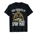 Easily Distracted Nice Spray Paint T-Shirt - Custom Art Print for Adults - T-Shirt, Sweatshirt, Hoodie