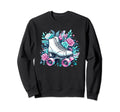 Roller Skate And Roses Pastel Sweatshirt - Custom Art Print Men Women - T-Shirt, Sweatshirt, Hoodie