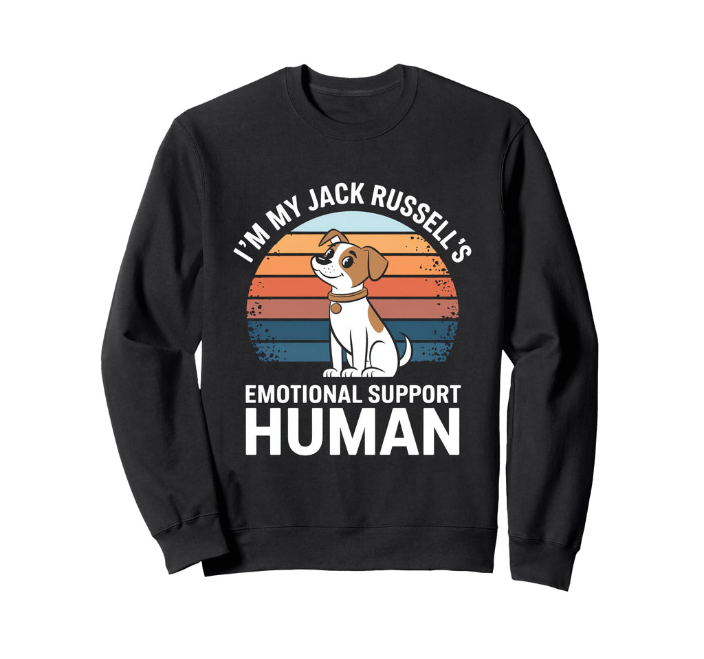 Im My Jack Russells Emotional Support Sweatshirt - Novelty Apparel Unisex - T-Shirt, Sweatshirt, Hoodie