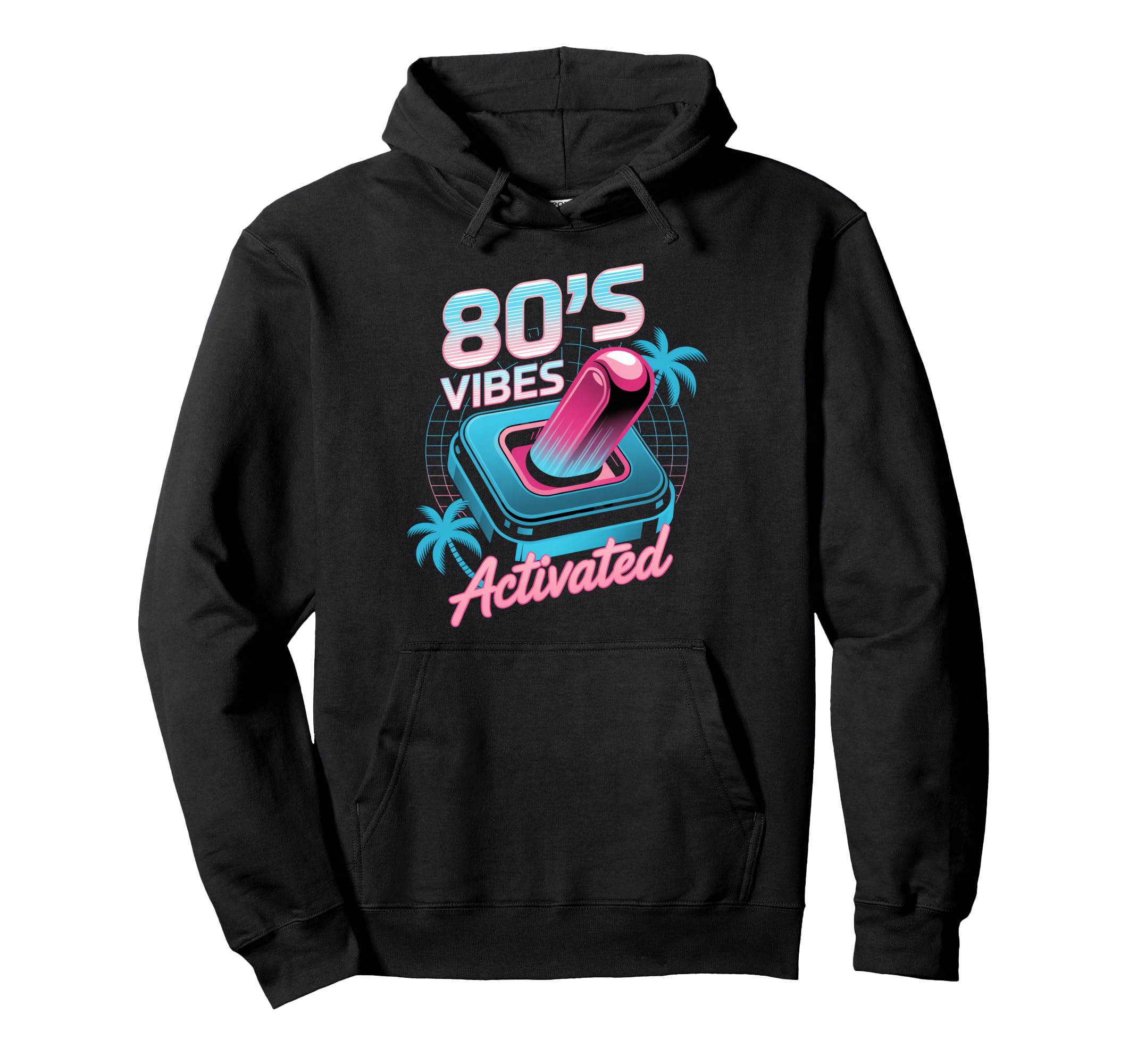 80S Vibes Activated Synthwave Hoodie - Minimalist Print for Adults - T-Shirt, Sweatshirt, Hoodie