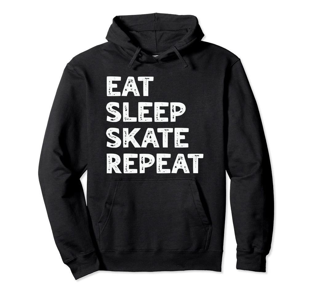 Roller Skating Eat Sleep Skate Repeat Hoodie - Unique Graphic Men Women - T-Shirt, Sweatshirt, Hoodie