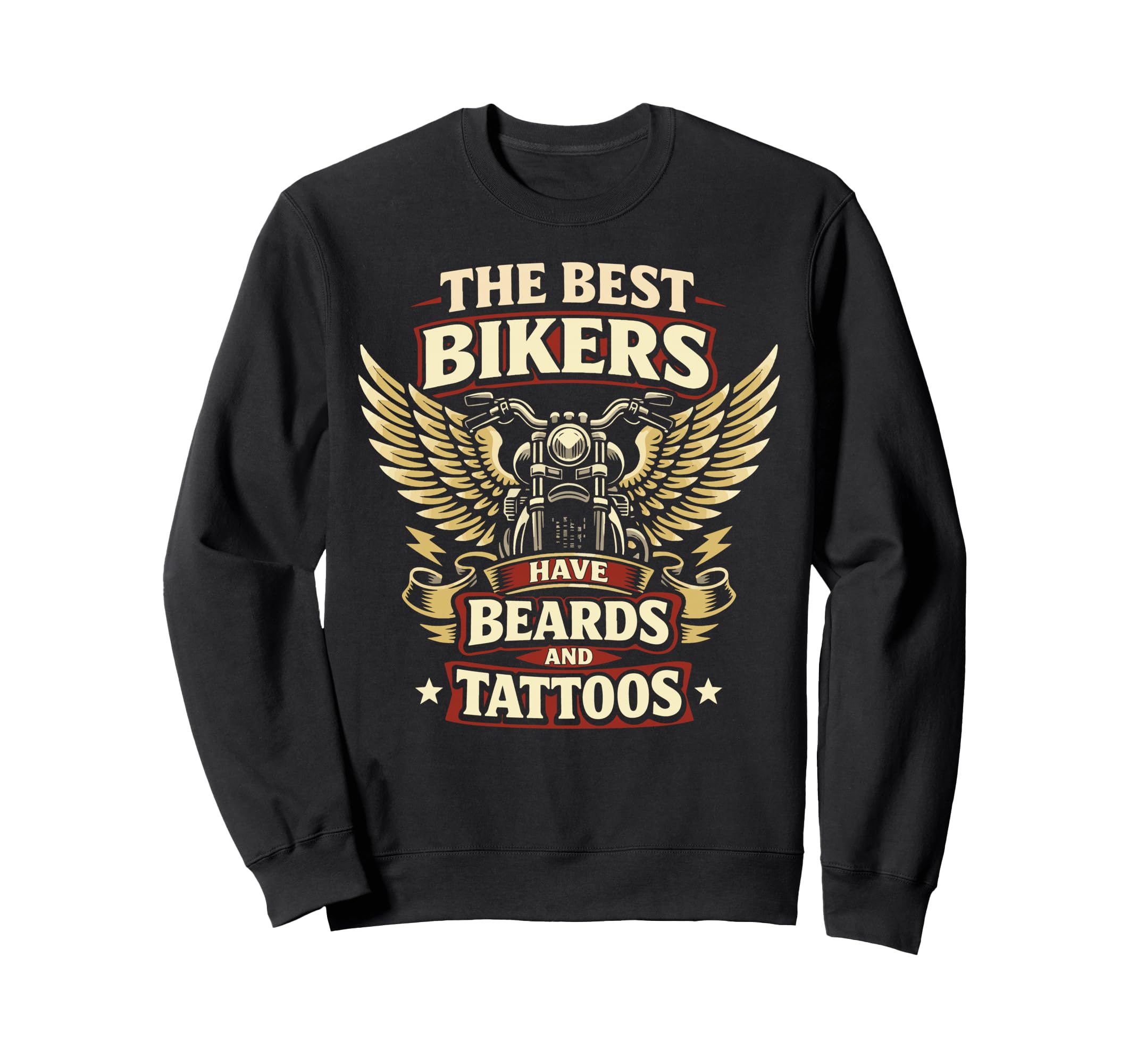 Motorcycle Biker Beard Tattoo Best Sweatshirt - Unique Graphic Unisex - T-Shirt, Sweatshirt, Hoodie