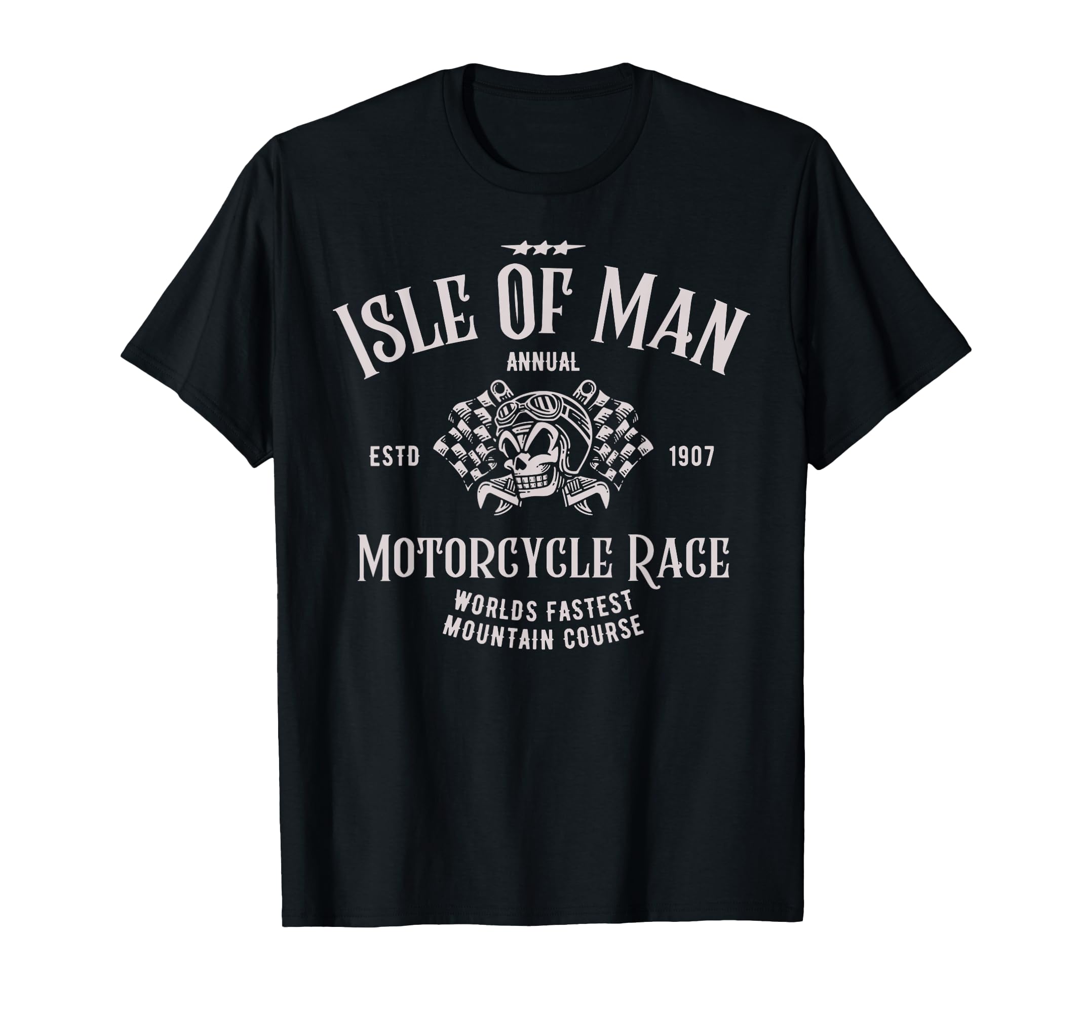 Isle Skull Biker Manx Motorcycle Race T-Shirt - Trendy Graphic Unisex - T-Shirt, Sweatshirt, Hoodie