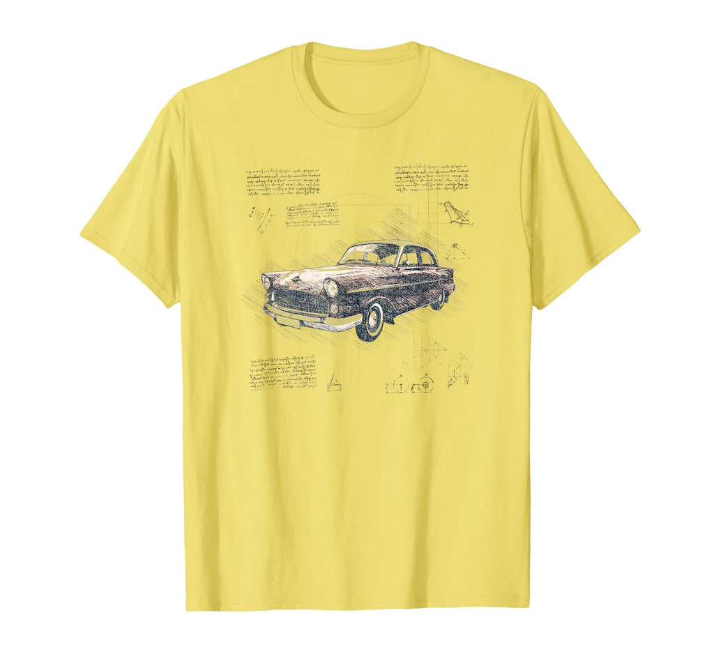 Car Blueprint Automobile Auto T-Shirt - Fun Novelty Design Men Women - T-Shirt, Sweatshirt, Hoodie