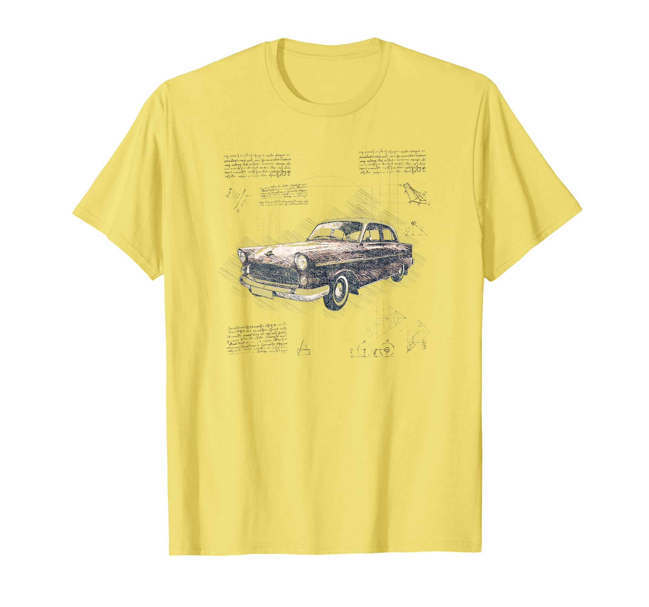 Car Blueprint Automobile Auto T-Shirt - Fun Novelty Design Men Women - T-Shirt, Sweatshirt, Hoodie