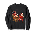 Pinup Santa Sleigh Funny Couples Whip Sweatshirt - Trendy Graphic Men Women - T-Shirt, Sweatshirt, Hoodie