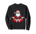 Meditation Santa Yoga Pose Sweatshirt - Minimalist Print for Adults - T-Shirt, Sweatshirt, Hoodie