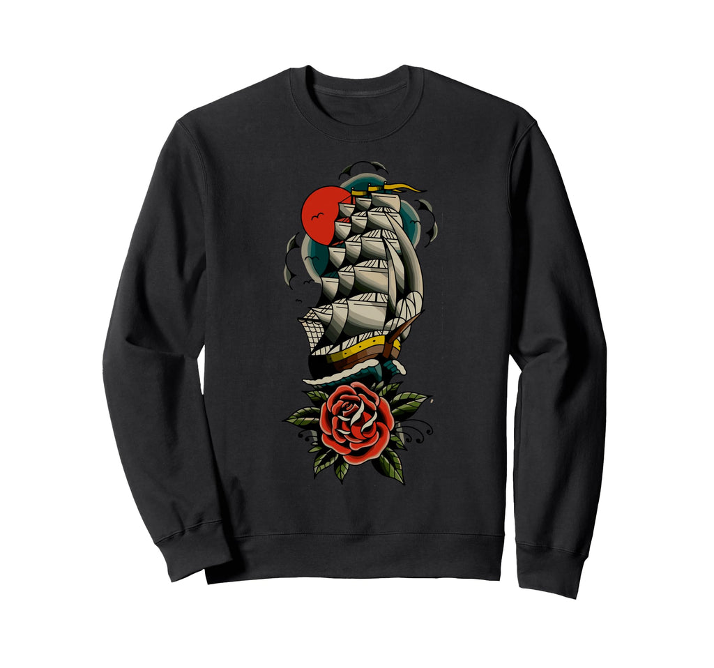 American Traditional Old School Sweatshirt - Minimalist Print Men Women - T-Shirt, Sweatshirt, Hoodie