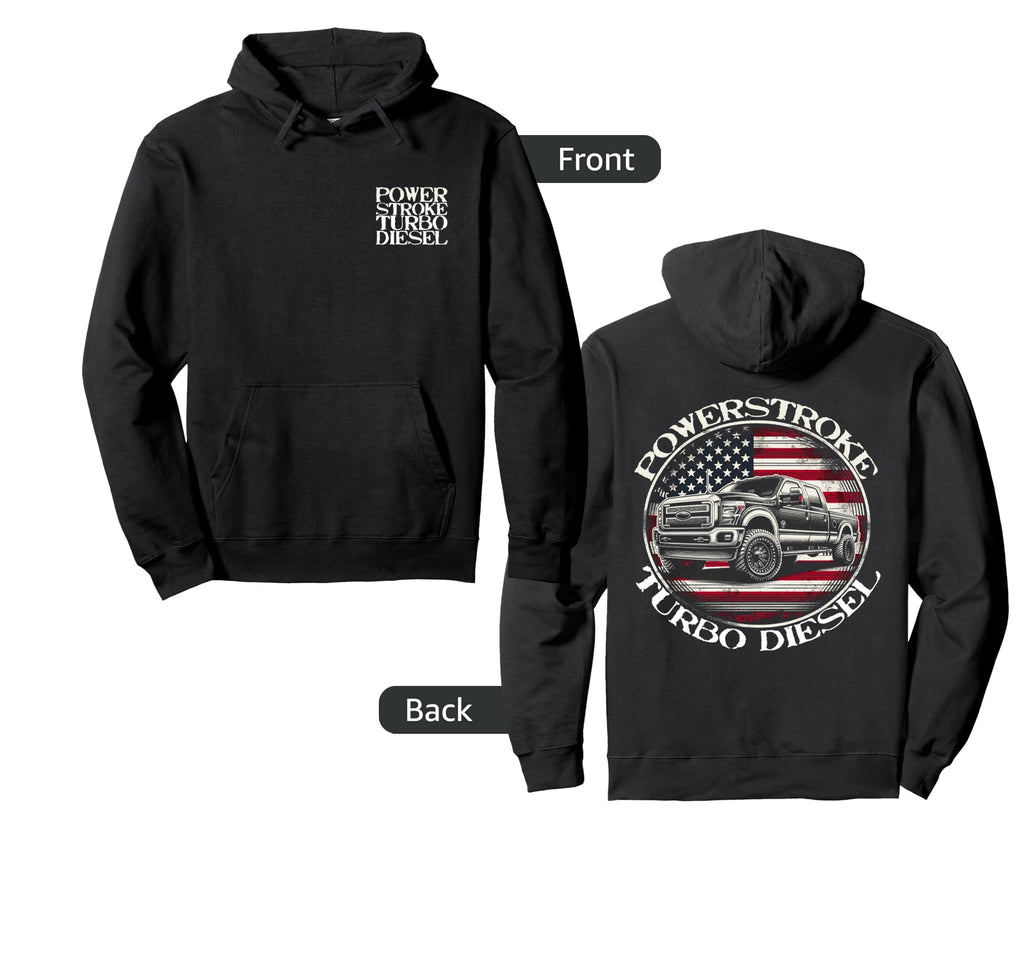 Diesel Power Stroke Coal Rolling Turbo Hoodie - Trendy Graphic for Adults - T-Shirt, Sweatshirt, Hoodie