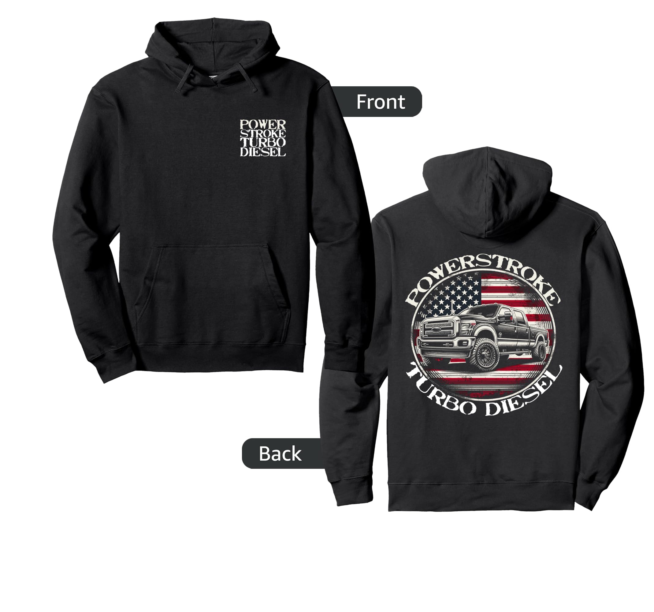 Diesel Power Stroke Coal Rolling Turbo Hoodie - Trendy Graphic for Adults - T-Shirt, Sweatshirt, Hoodie