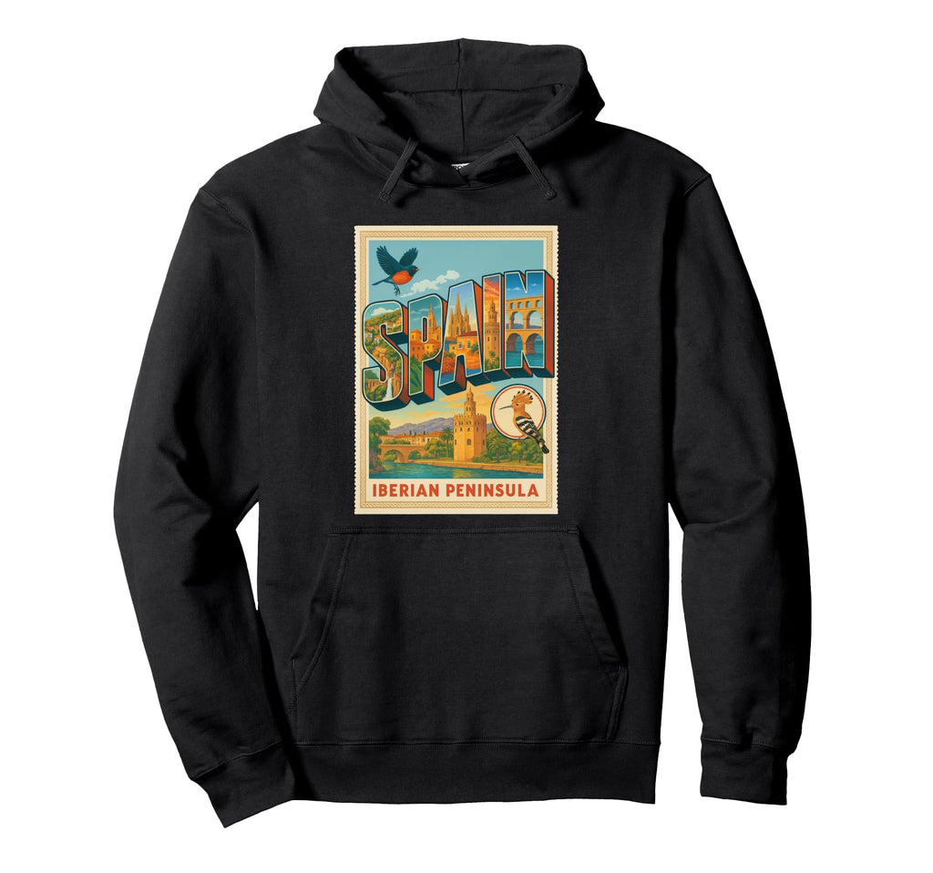 Spain Letters 50S Travel Art Hoodie - Trendy Graphic Men Women - T-Shirt, Sweatshirt, Hoodie
