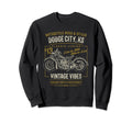 Dodge City Ks Usa Motorcycle Sweatshirt - Fun Novelty Design for Adults - T-Shirt, Sweatshirt, Hoodie