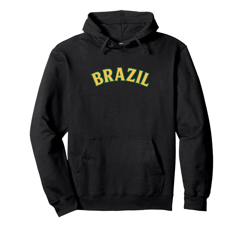 Brazil Yellow Green Typography Hoodie - Streetwear Style for Adults - T-Shirt, Sweatshirt, Hoodie