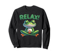 Frog Relax Meditating Funny Yoga Sweatshirt - Unique Graphic for Adults - T-Shirt, Sweatshirt, Hoodie