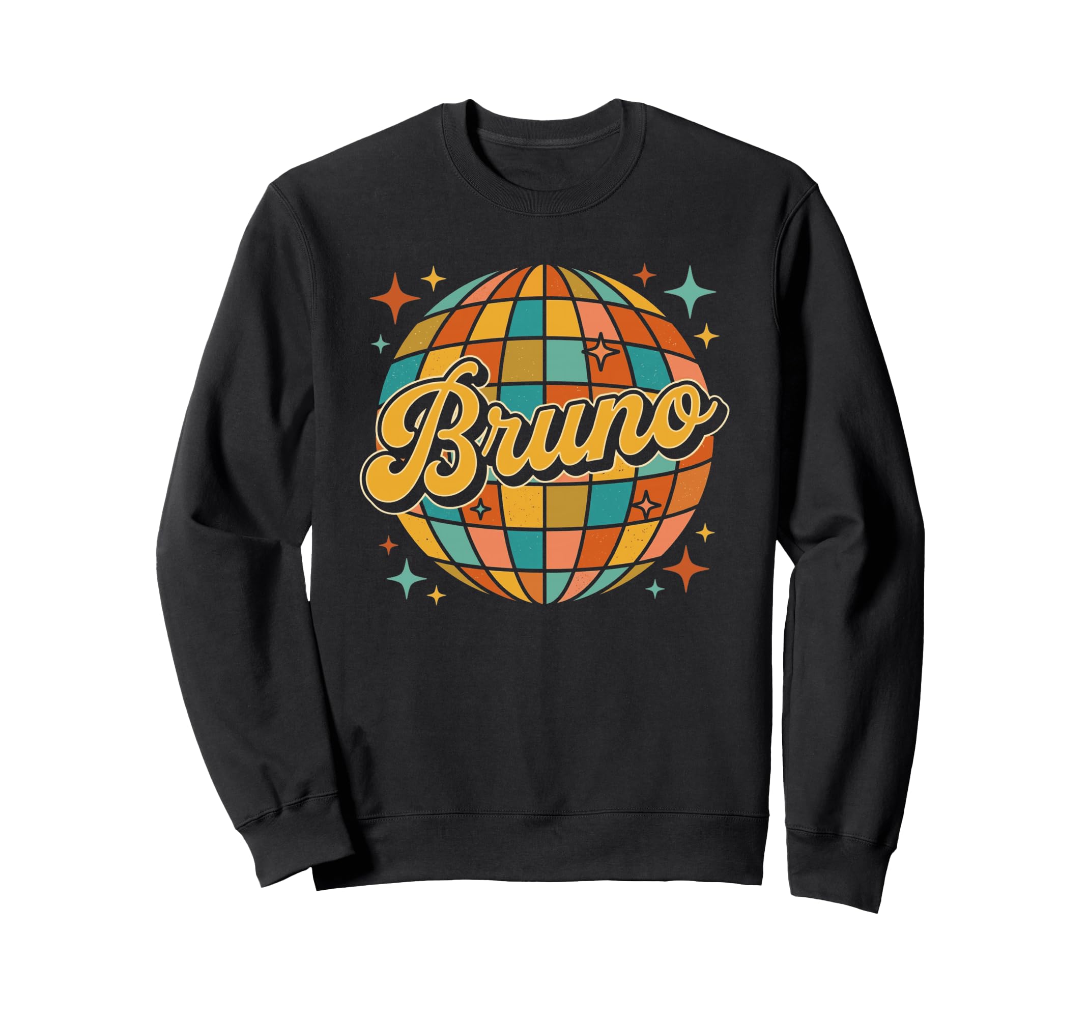 Bruno Groovy Disco Ball Name 70S Sweatshirt - Aesthetic Graphic Unisex - T-Shirt, Sweatshirt, Hoodie