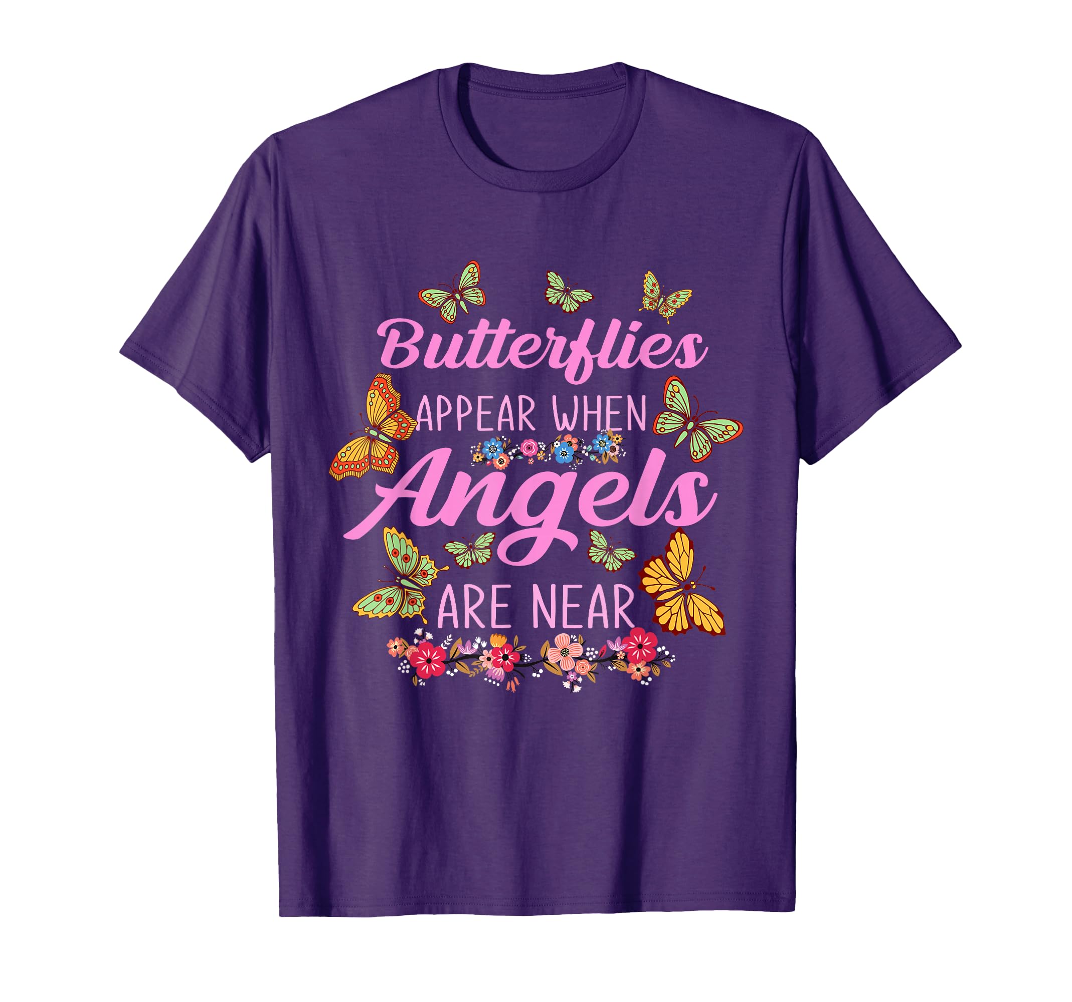 Butterflies Appear When Angels Are T-Shirt - Minimalist Print Men Women - T-Shirt, Sweatshirt, Hoodie