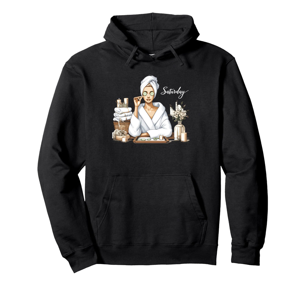 Saturday Spa Day Diva Self Care Self Hoodie - Minimalist Print Unisex - T-Shirt, Sweatshirt, Hoodie
