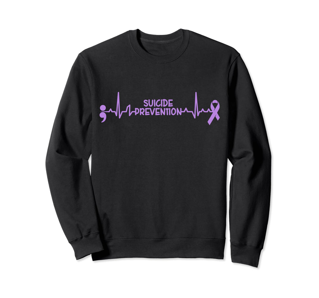 Suicide Prevention Heartbeat Mental Sweatshirt - Trendy Graphic for Adults - T-Shirt, Sweatshirt, Hoodie