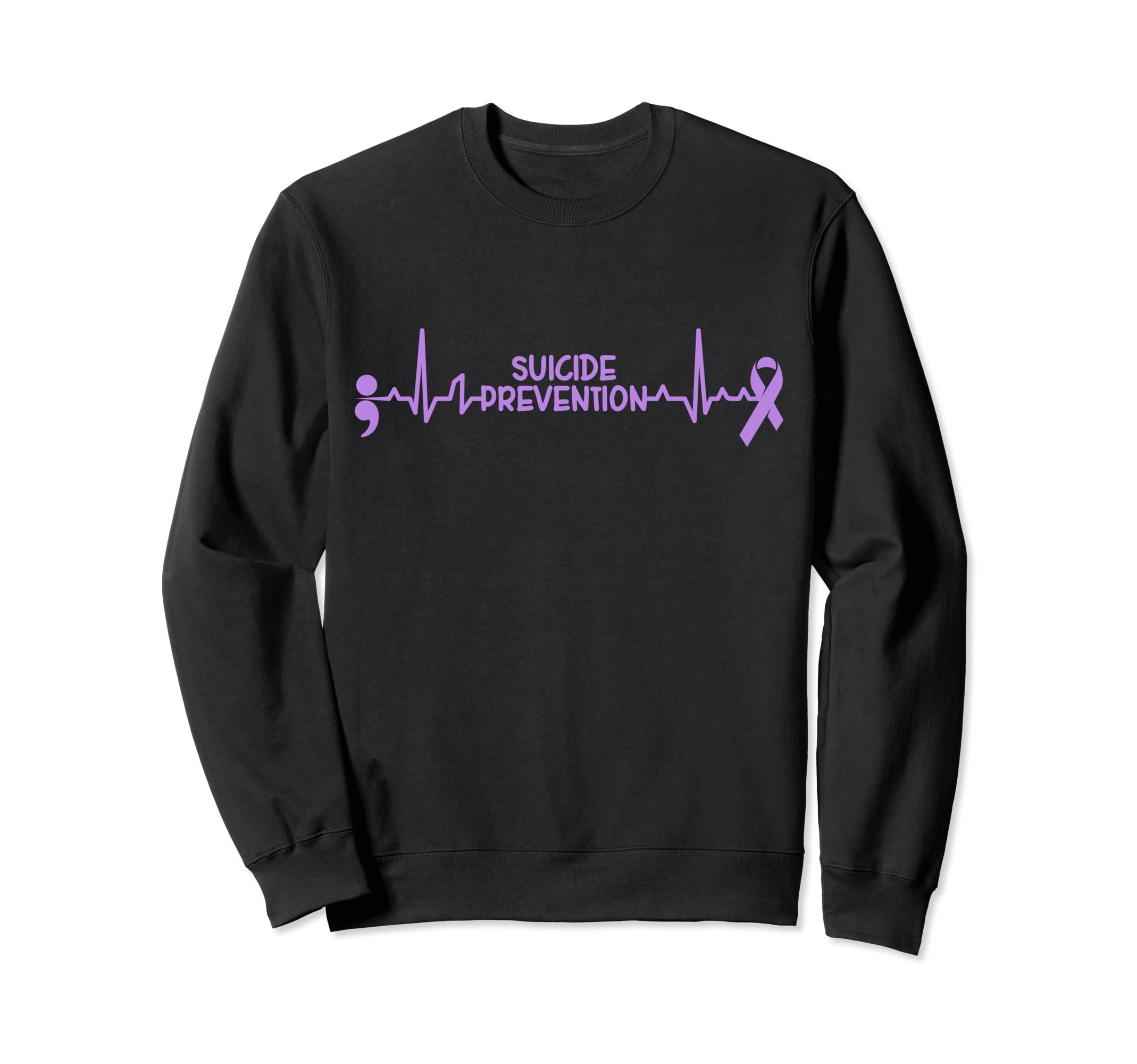 Suicide Prevention Heartbeat Mental Sweatshirt - Trendy Graphic for Adults - T-Shirt, Sweatshirt, Hoodie