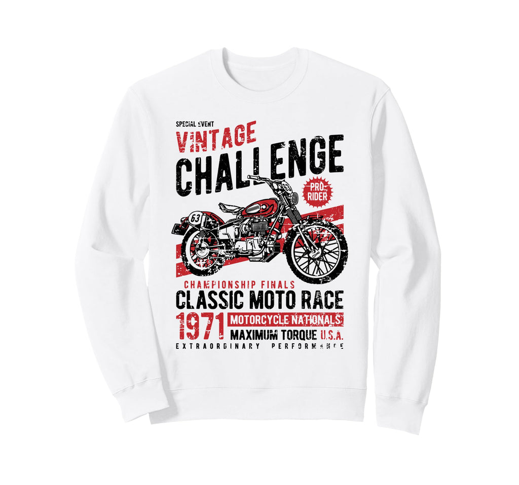 Challenge Motorcycle Race Distressed Sweatshirt - Streetwear Style Unisex - T-Shirt, Sweatshirt, Hoodie