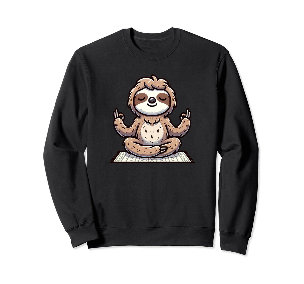 Yoga Lovers And Mindfulness Sloth Sweatshirt - Trendy Graphic Unisex - T-Shirt, Sweatshirt, Hoodie