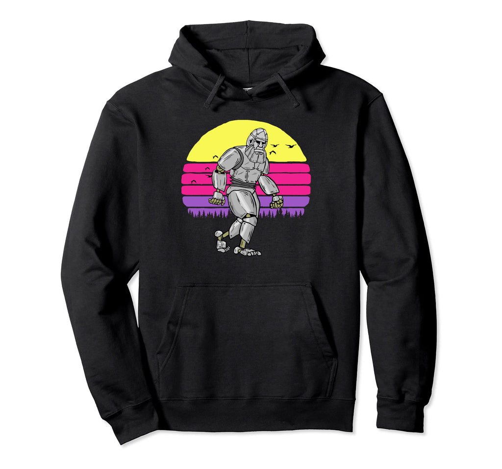 Robot Bigfoot Funny Sasquatch Hoodie - Fun Novelty Design Men Women - T-Shirt, Sweatshirt, Hoodie