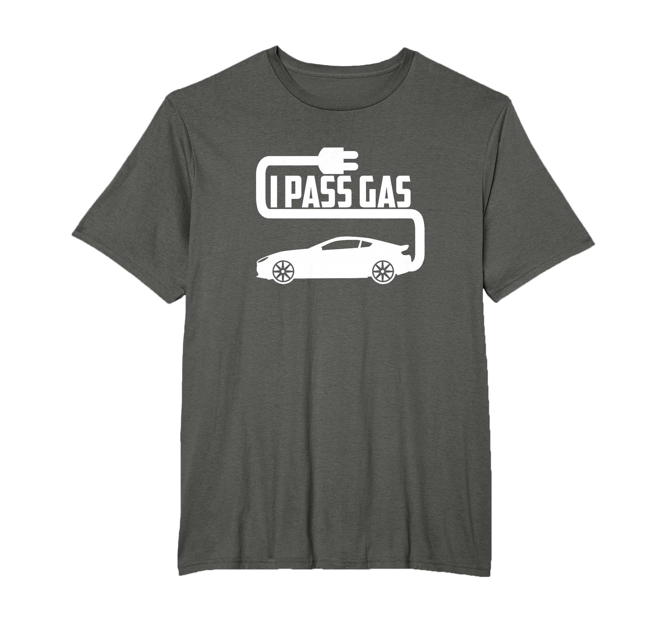 I Pass Gas Electric Car Lover T-Shirt - Minimalist Print Men Women - T-Shirt, Sweatshirt, Hoodie