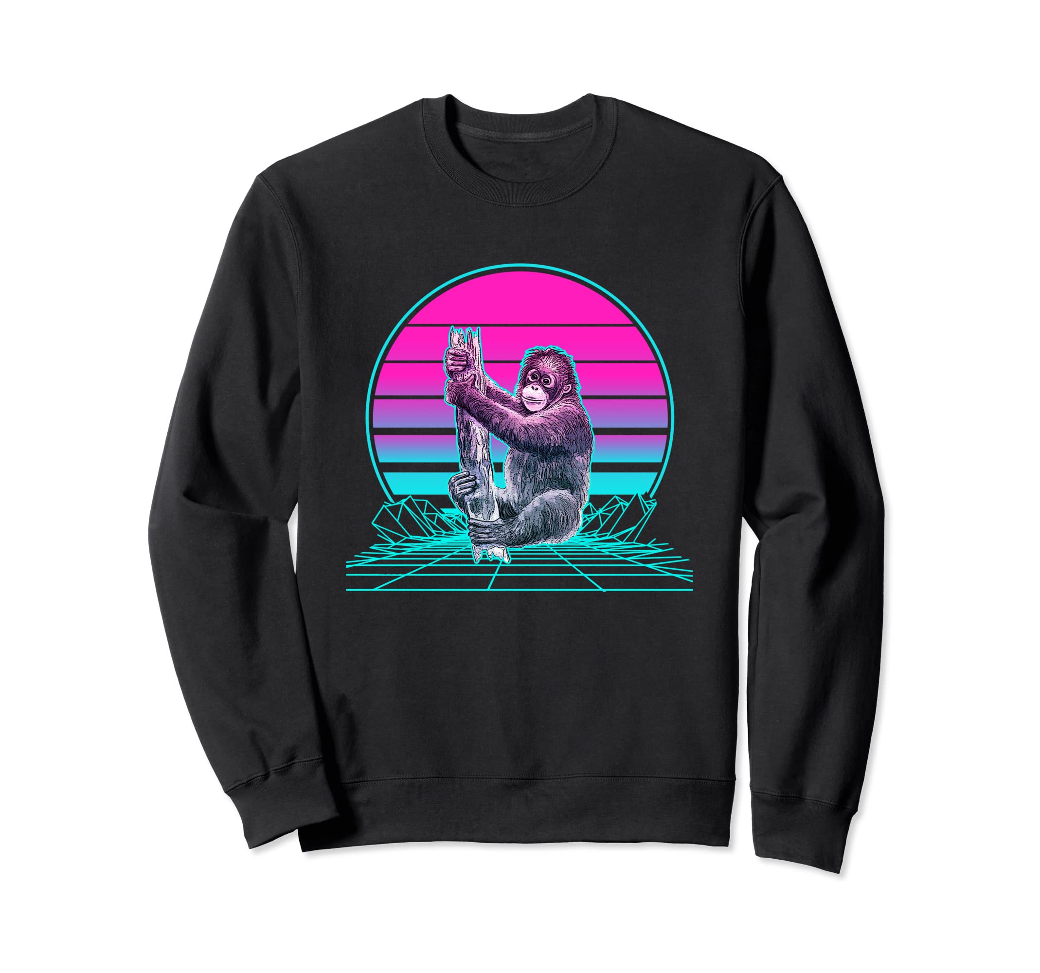 Sunset Orangutan Sweatshirt - Graphic Print Unisex - T-Shirt, Sweatshirt, Hoodie