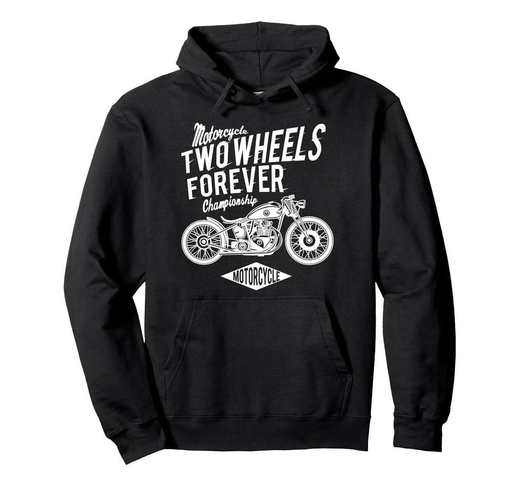 Motorcycle Bobber White Hoodie - Aesthetic Graphic Men Women - T-Shirt, Sweatshirt, Hoodie