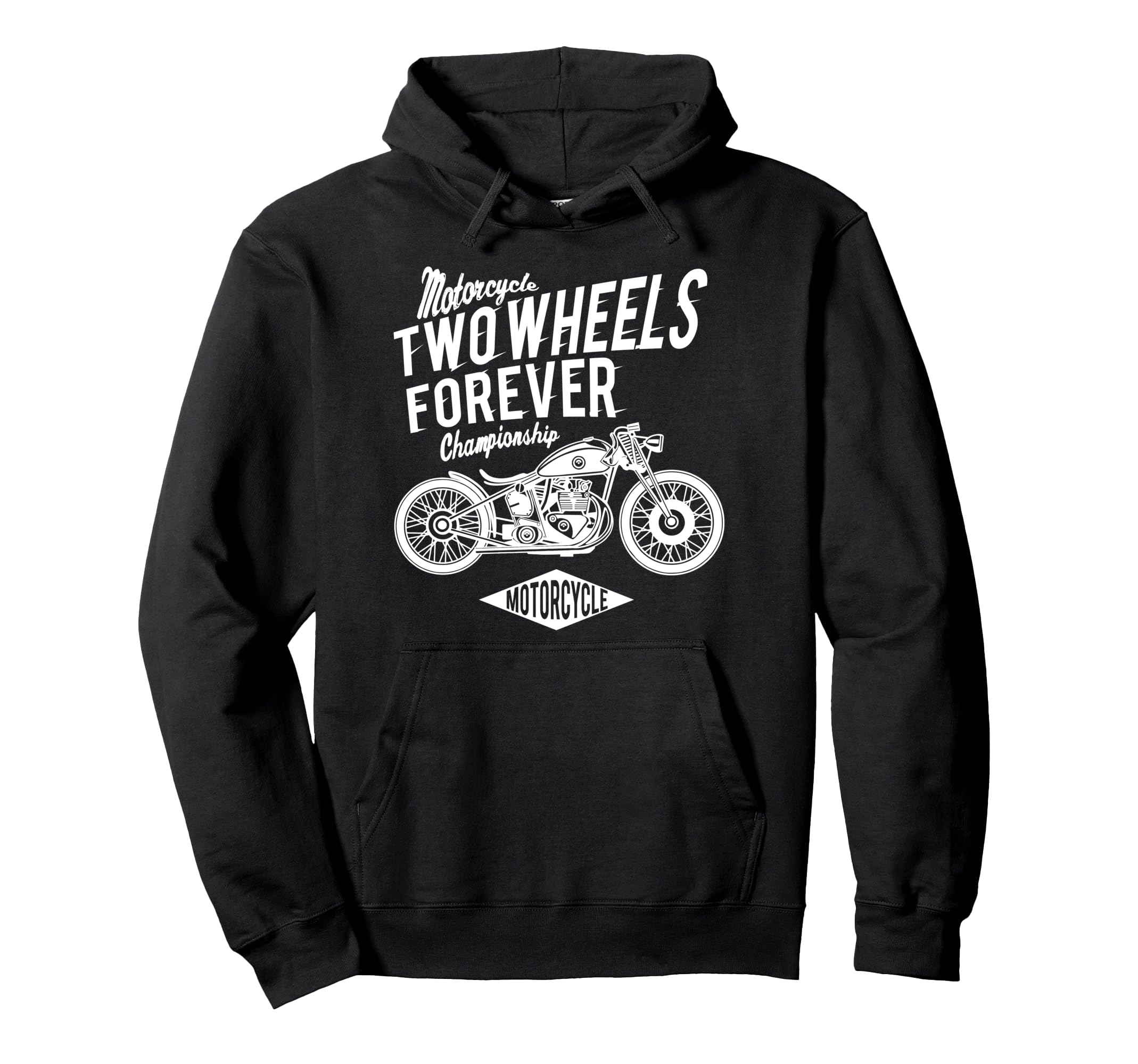 Motorcycle Bobber White Hoodie - Aesthetic Graphic Men Women - T-Shirt, Sweatshirt, Hoodie
