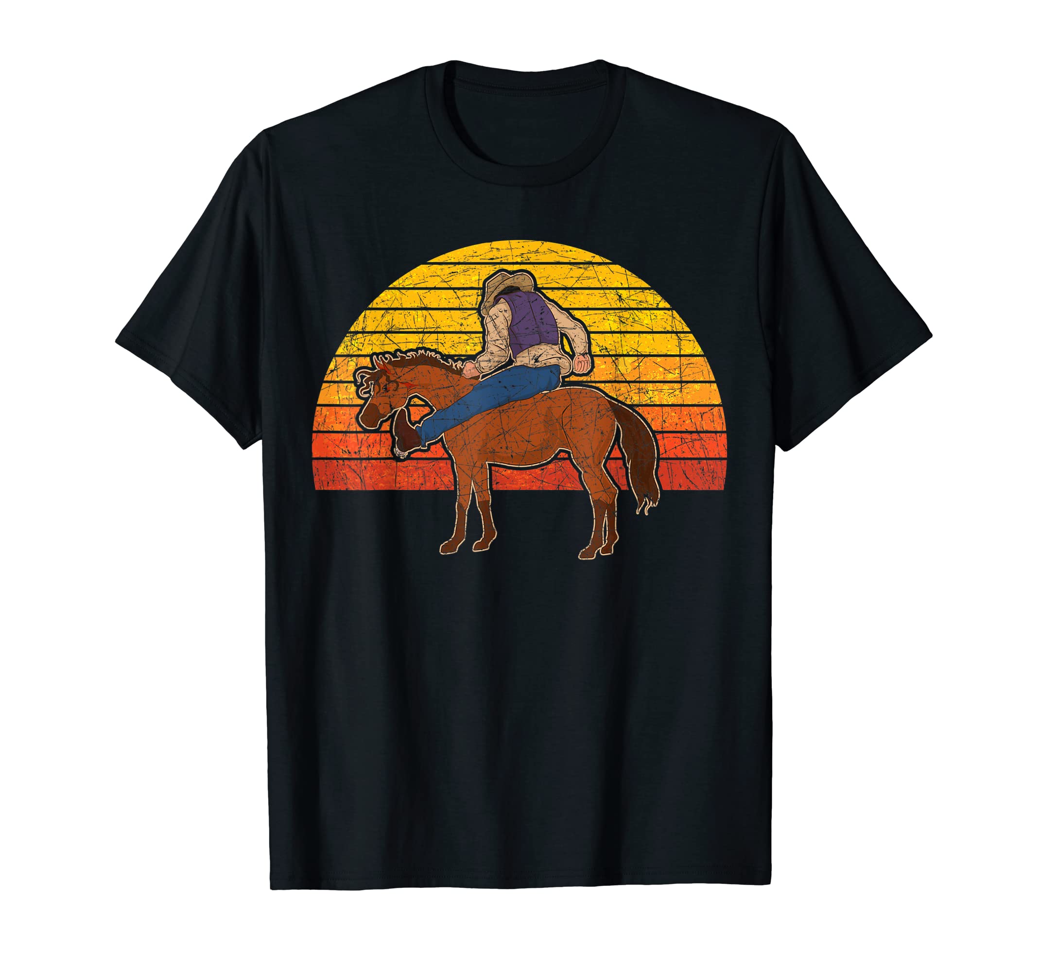 Western Horseback Riding Sunset T-Shirt - Casual Everyday Wear Unisex - T-Shirt, Sweatshirt, Hoodie