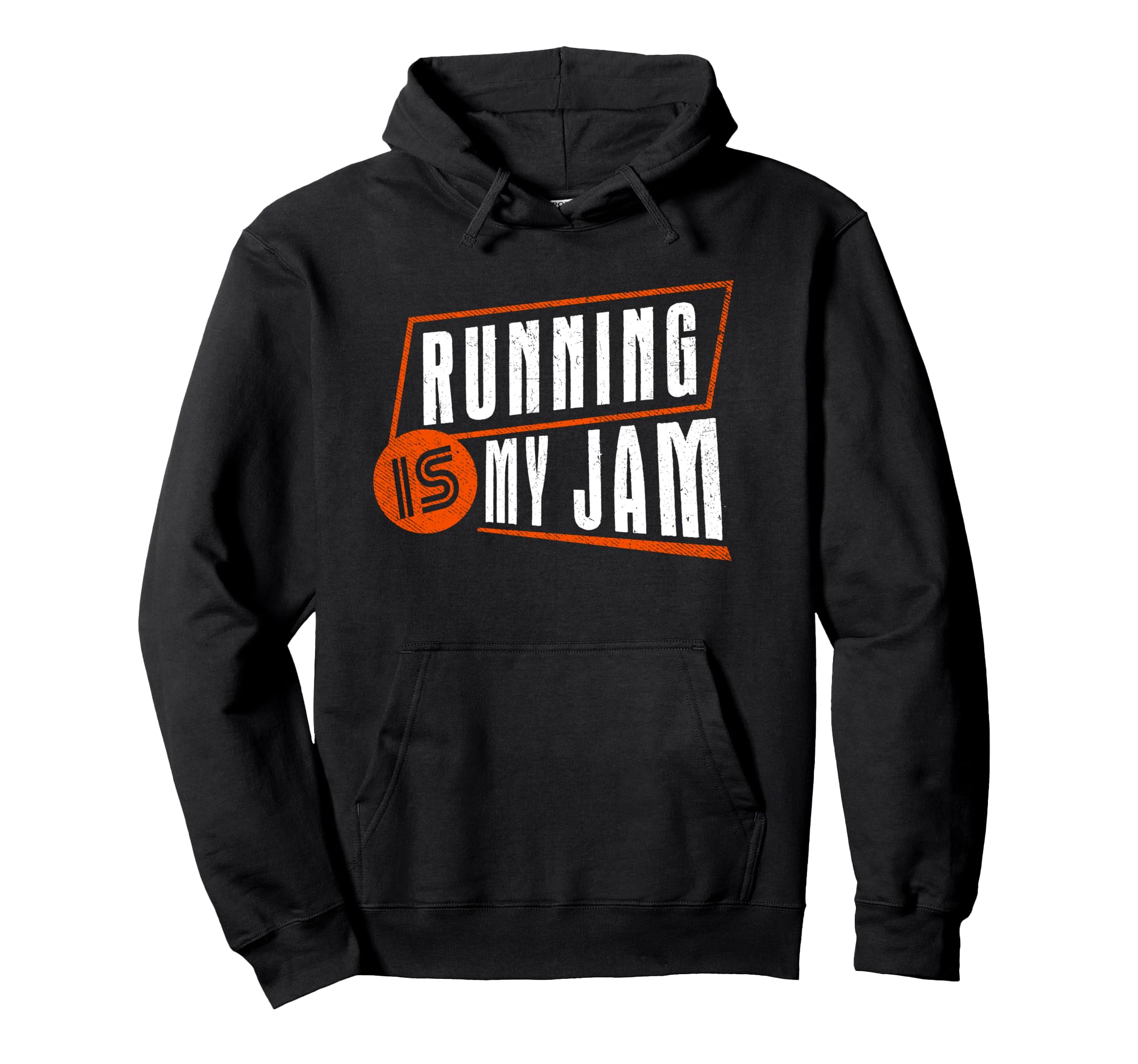 Running Is My Jam Bold Typography Hoodie - Fun Novelty Design for Adults - T-Shirt, Sweatshirt, Hoodie