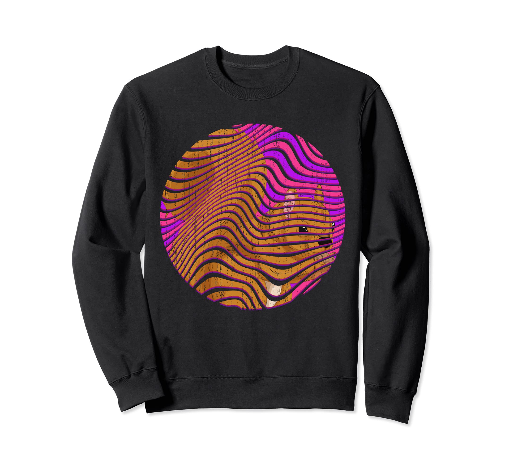 80S Art Synthwave Squirrel Forest Sweatshirt - Casual Everyday Wear Unisex - T-Shirt, Sweatshirt, Hoodie