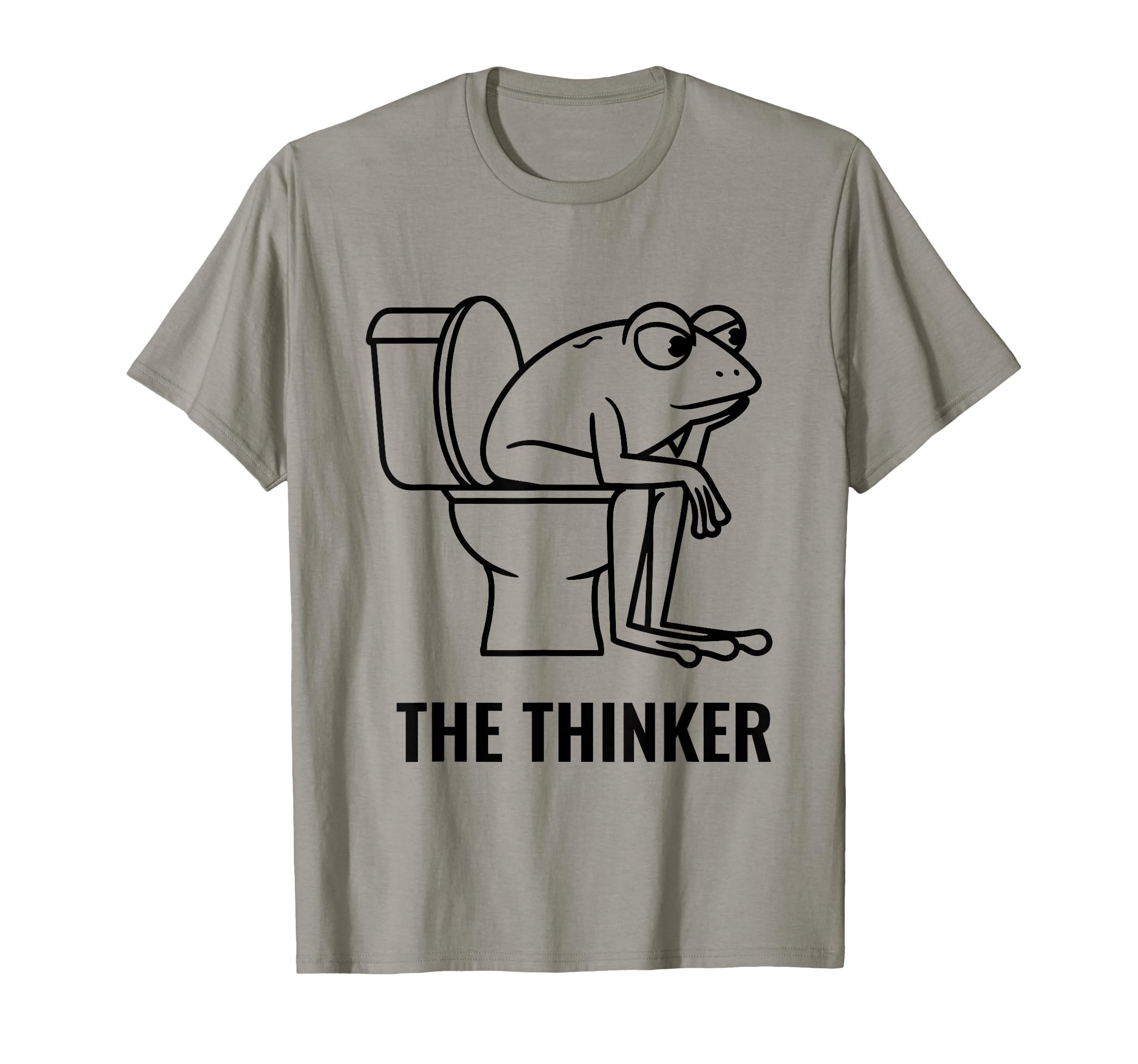 Funny Minimalist Frog Thinker Meme T-Shirt - Trendy Graphic for Adults - T-Shirt, Sweatshirt, Hoodie