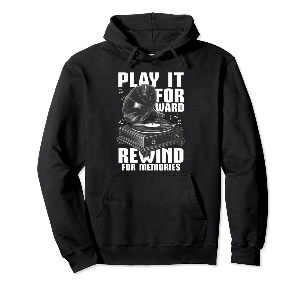 Gramophone Player Turntable 80S 90S Hoodie - Fun Novelty Design for Adults - T-Shirt, Sweatshirt, Hoodie