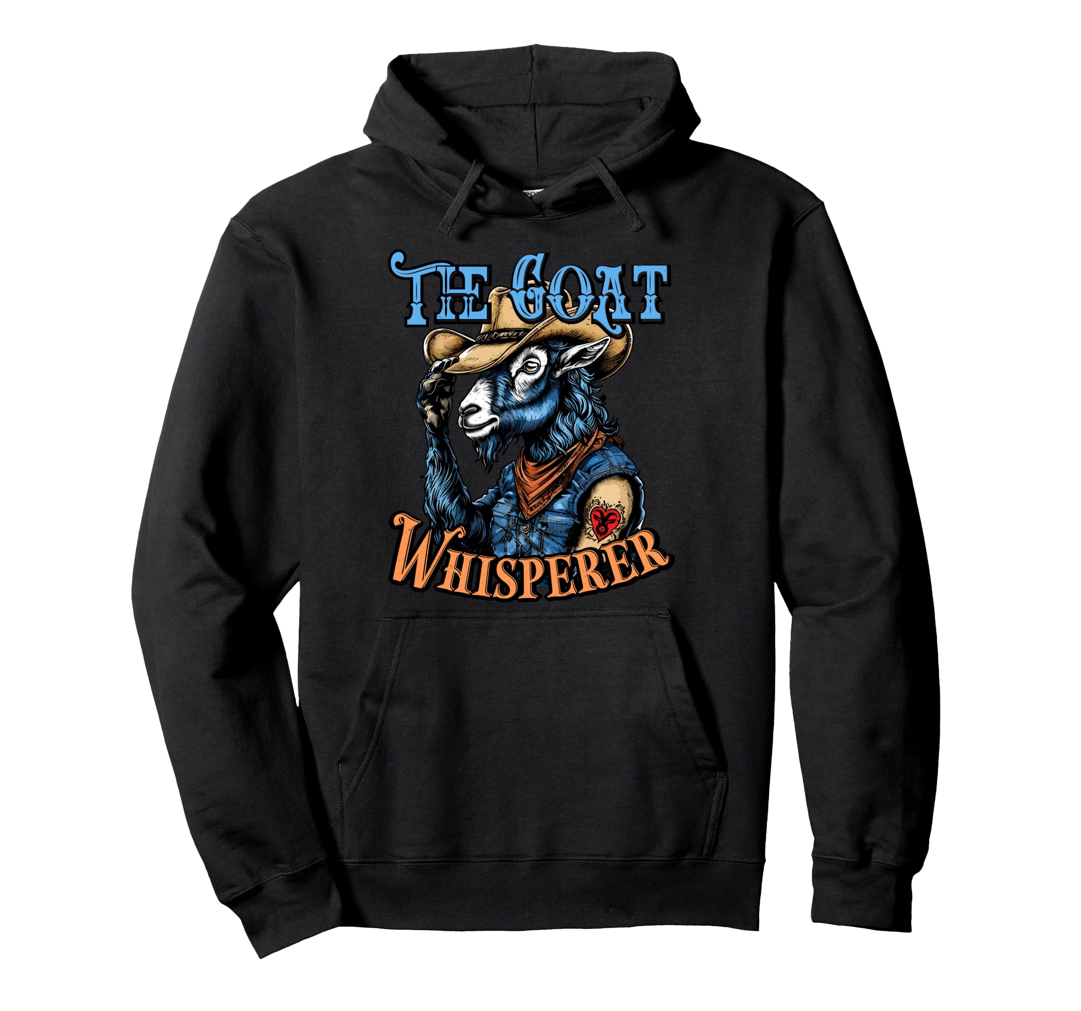 Goat Whisperer Western Cowboy Hoodie - Casual Everyday Wear for Adults - T-Shirt, Sweatshirt, Hoodie