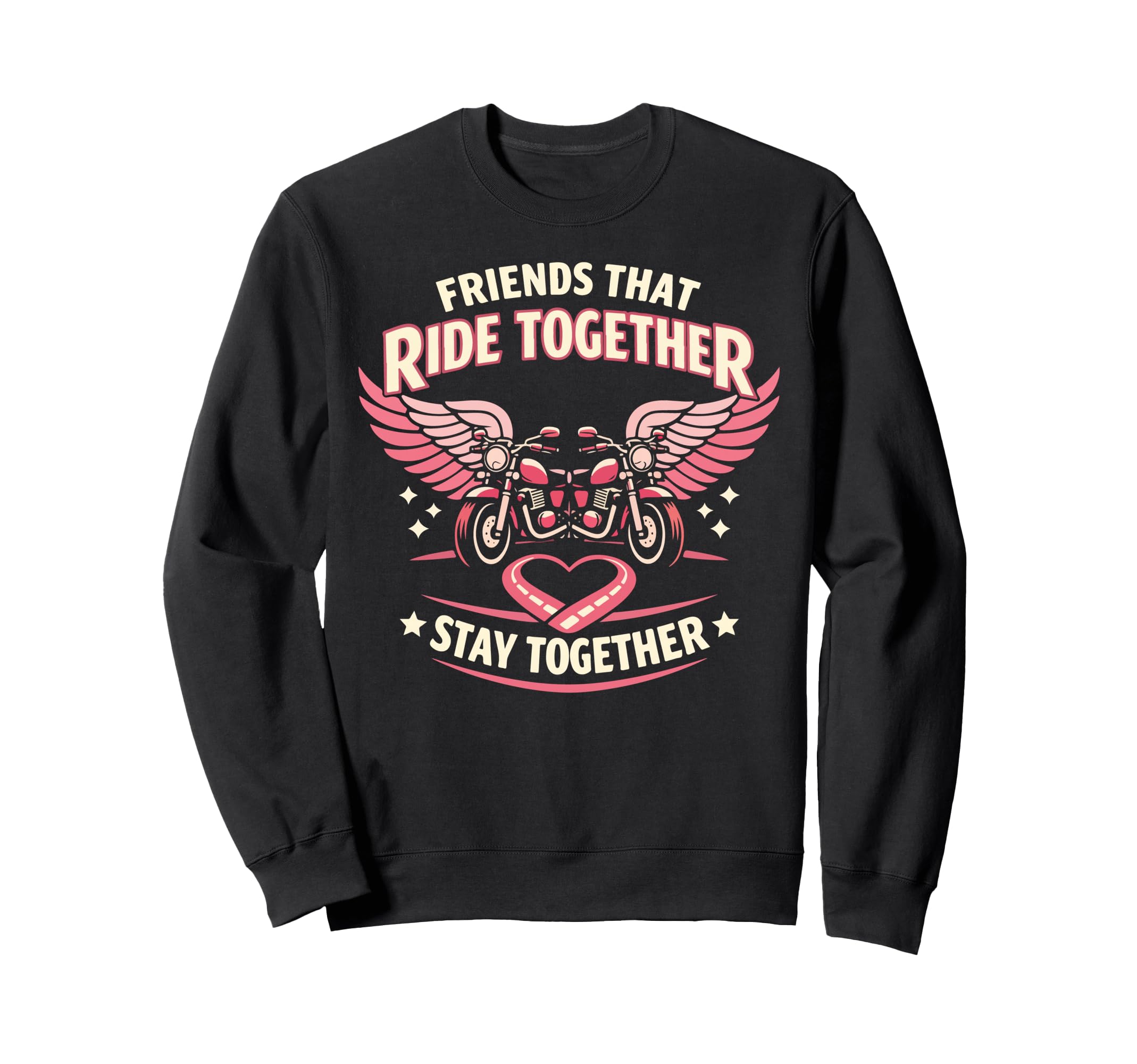 Motorcycle Biker Friends Buddies Sweatshirt - Aesthetic Graphic Men Women - T-Shirt, Sweatshirt, Hoodie