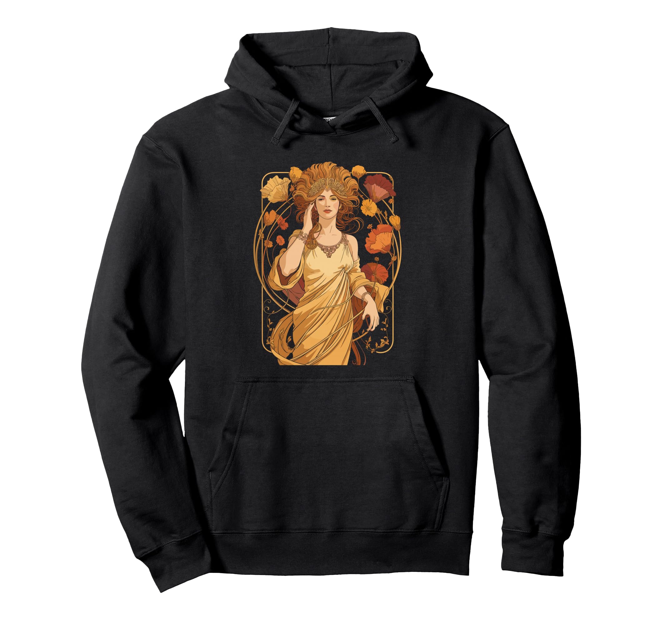 Art Nouveau Zodiac Muse Hoodie - Casual Everyday Wear Men Women - T-Shirt, Sweatshirt, Hoodie