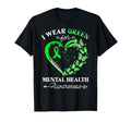 I Wear Green Mental Health Awareness T-Shirt - Custom Art Print Men Women - T-Shirt, Sweatshirt, Hoodie