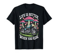 Psychedelic Biker Riding Motorcycle T-Shirt - Fun Novelty Design Men Women - T-Shirt, Sweatshirt, Hoodie