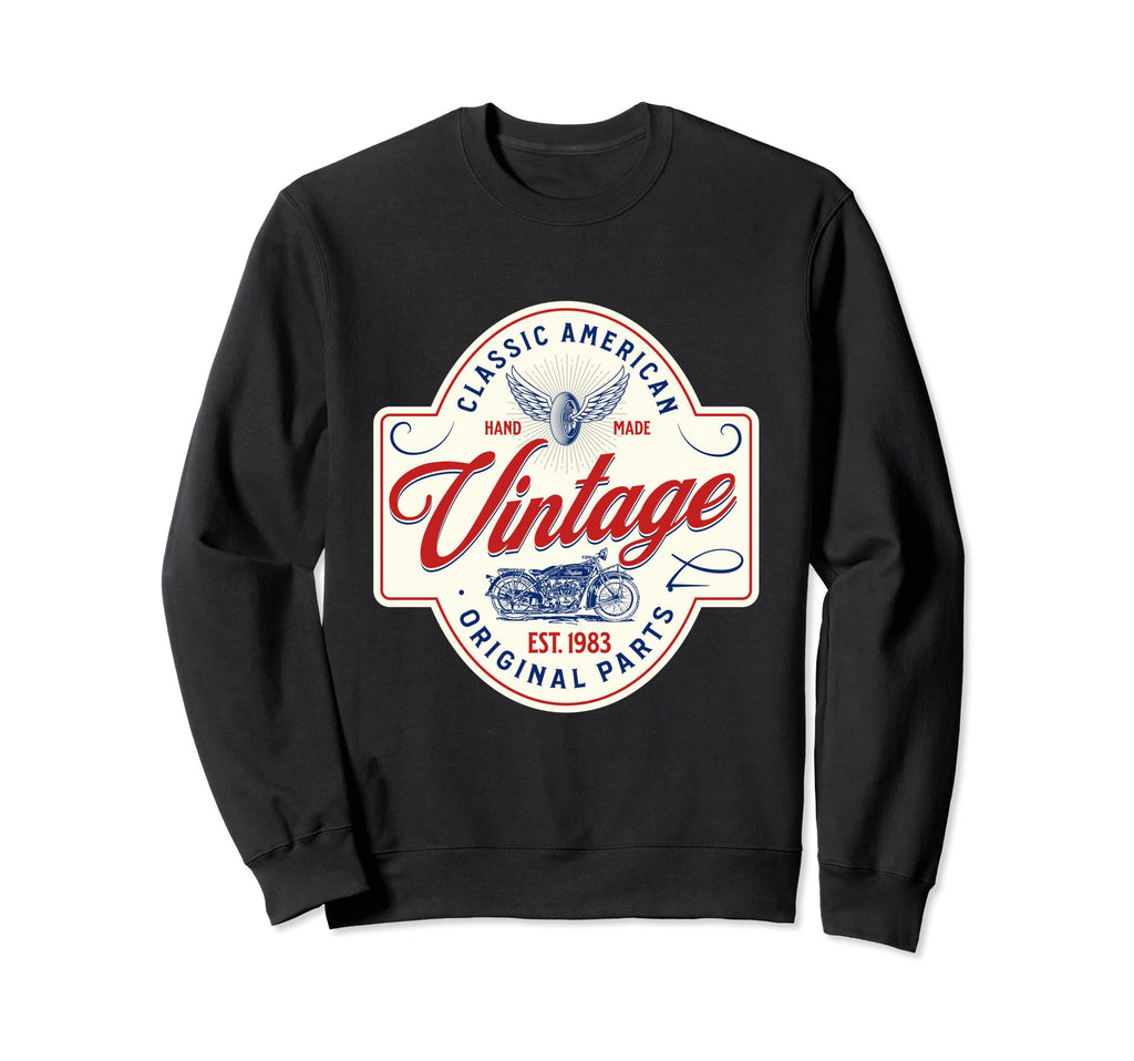 1983 40Th Birthday Motorcycle Gift Sweatshirt - Minimalist Print Unisex - T-Shirt, Sweatshirt, Hoodie