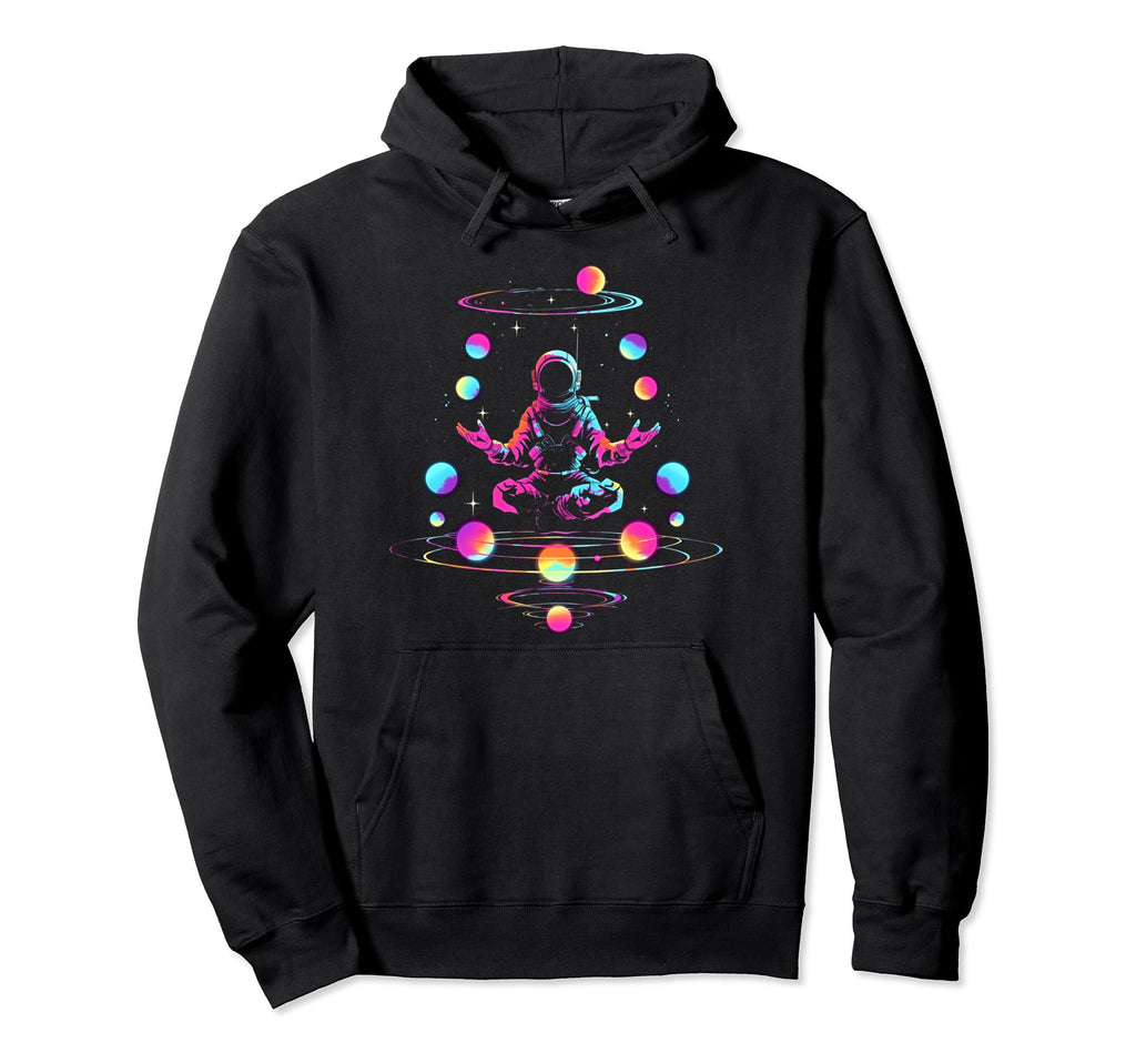 Synthwave Astronaut Cyberpunk 80S Sci Hoodie - Minimalist Print for Adults - T-Shirt, Sweatshirt, Hoodie