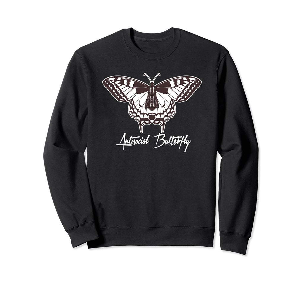 Antisocial Butterfly Sweatshirt - Unique Graphic for Adults - T-Shirt, Sweatshirt, Hoodie