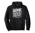 Adhd Start Five Tasks Joke Busy Brains Hoodie - Trendy Graphic Unisex - T-Shirt, Sweatshirt, Hoodie