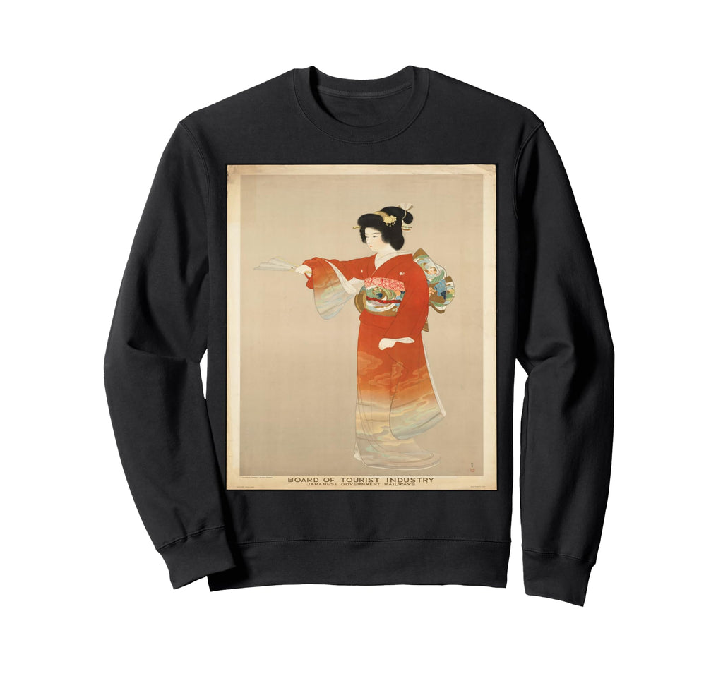 Japanese Tourism Travel Artwork Sweatshirt - Aesthetic Graphic for Adults - T-Shirt, Sweatshirt, Hoodie