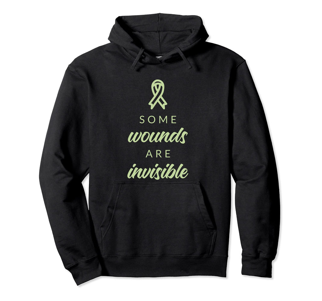 Some Wounds Are Invisible Mental Health Hoodie - Custom Art Print Men Women - T-Shirt, Sweatshirt, Hoodie
